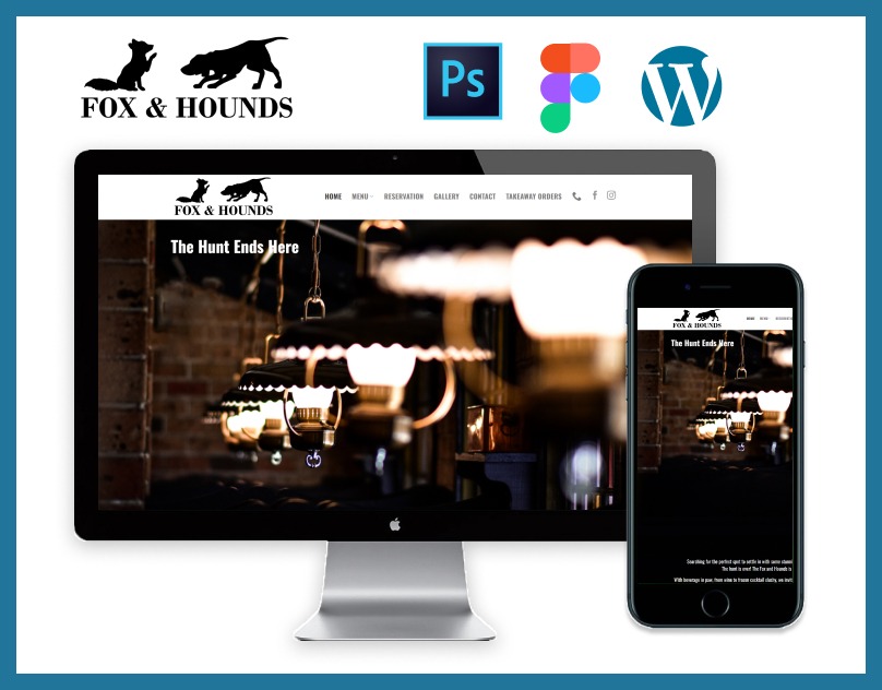 thefoxandhounds website design and development