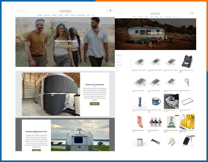 airstreamsupplycompany Website development