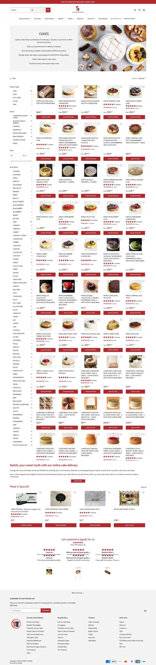 Cake website developer