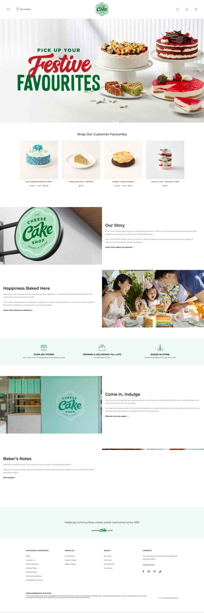 Cake website development